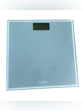 Glass Digital Bathroom Scale in Light Blue